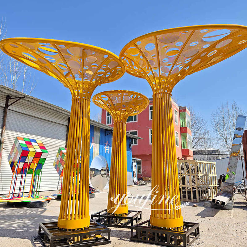 decorative large metal tree sculpture