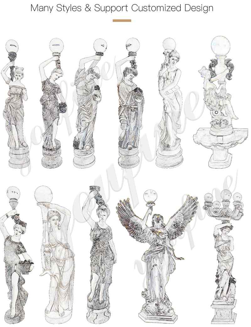 marble statue lamp