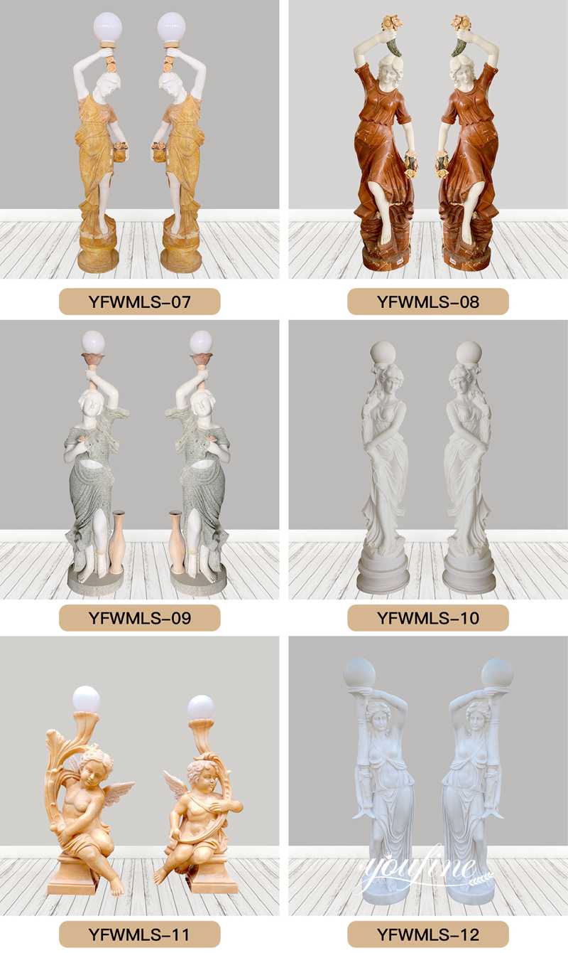 marble statue lamp
