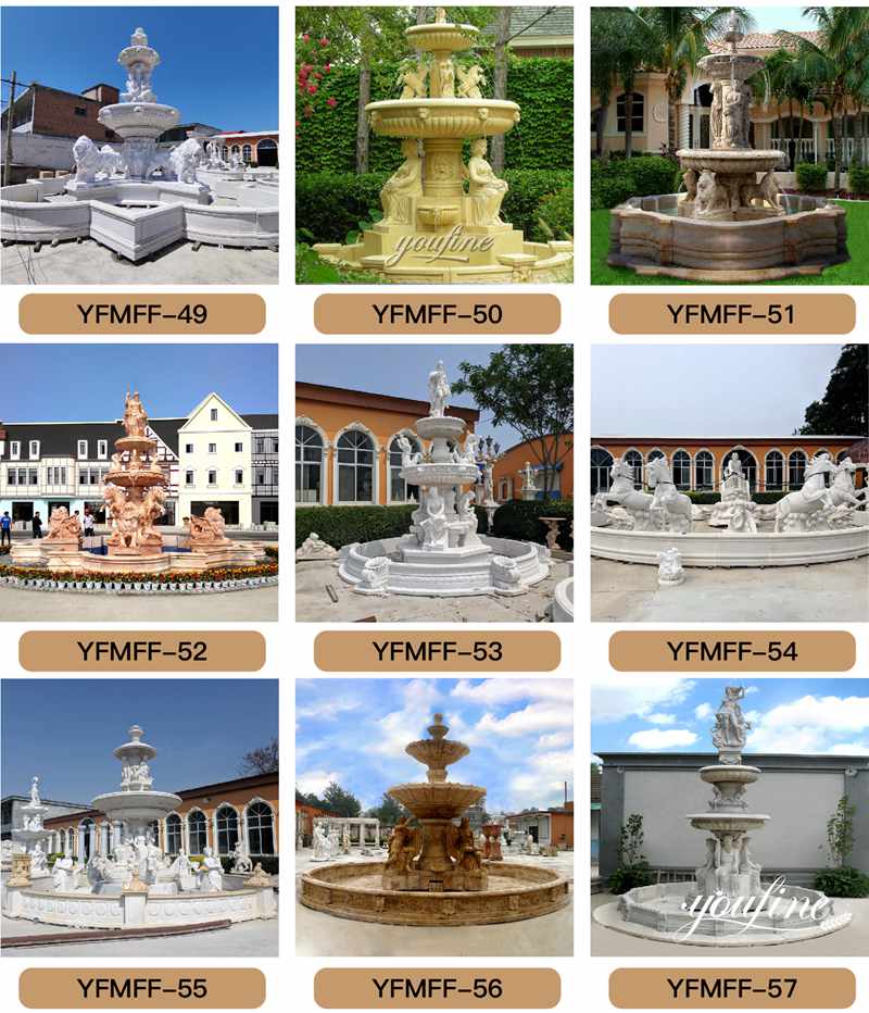 marble water fountain statue