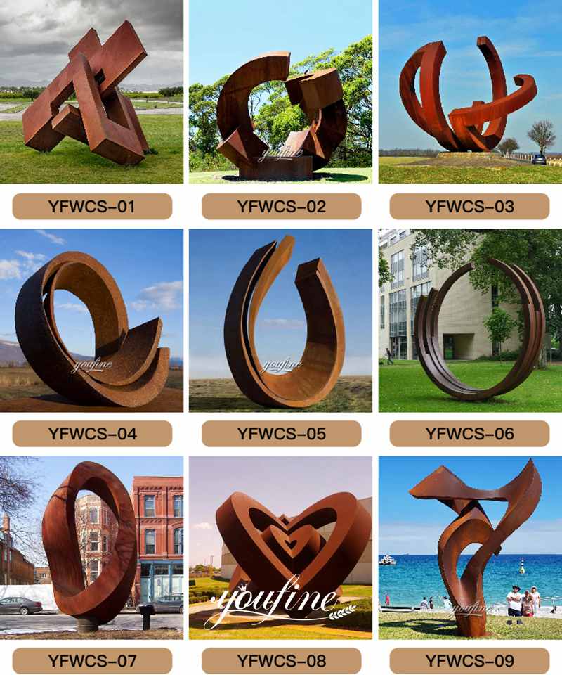 rusty metal garden sculpture for sale