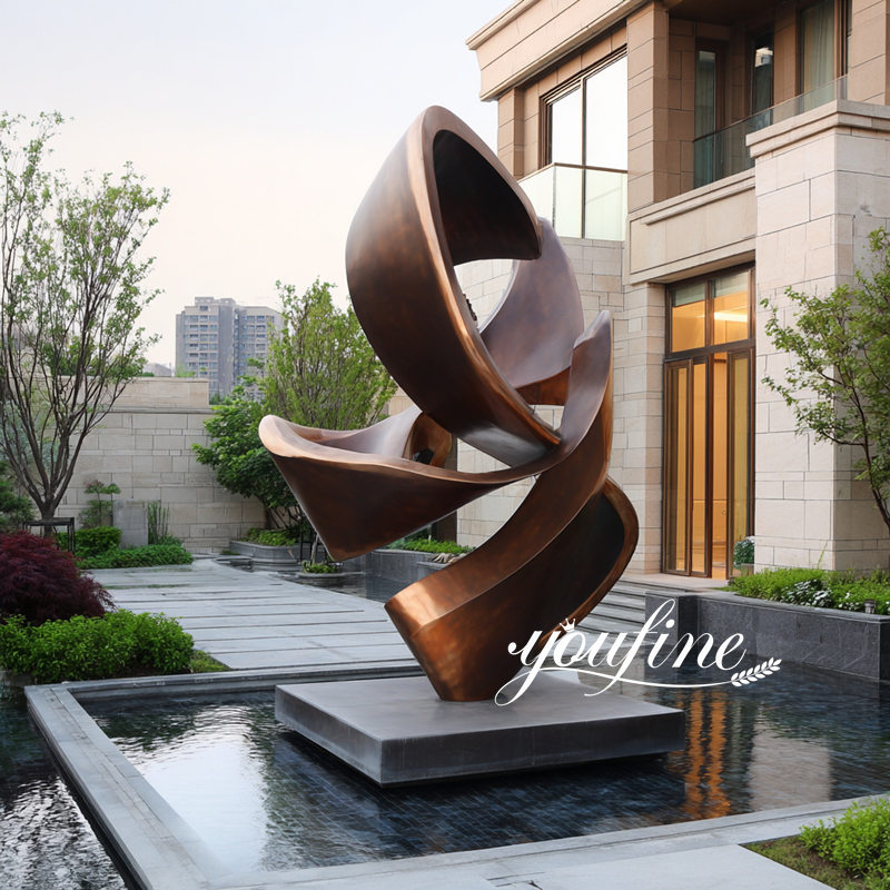 modern brown sculpture for yard deco