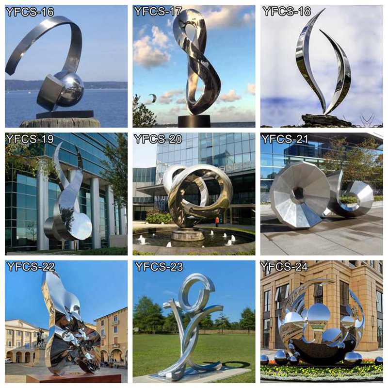 stainless steel outdoor sculpture