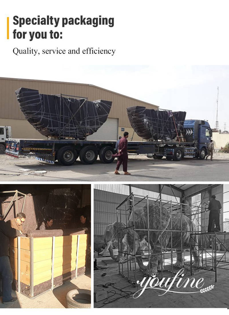stainless steel sculpture safe package 