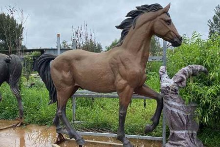 Antique Life Size Bronze Horse Statue Square Decor for Sale BOK1-010