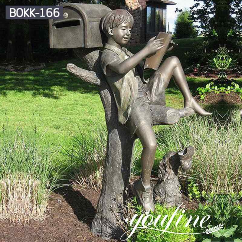 Custom Bronze Boy Statue Reading Book for Sale BOKK-166 (2)