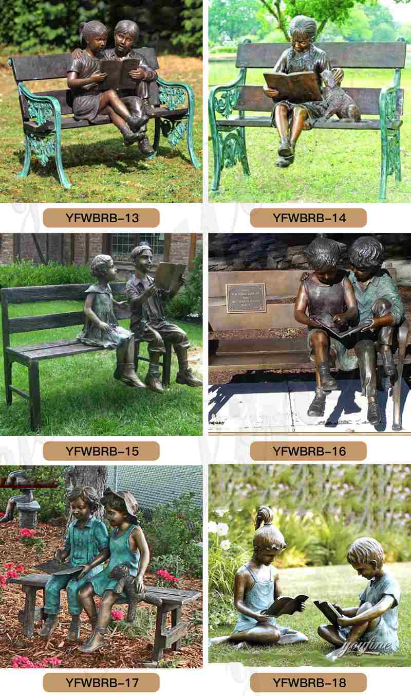 Custom Bronze Boy Statue Reading Book for Sale BOKK-166 (3)