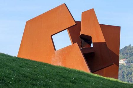 Modern Large Corten Steel Sculpture for Sale Outdoor Square Decor CSS-467