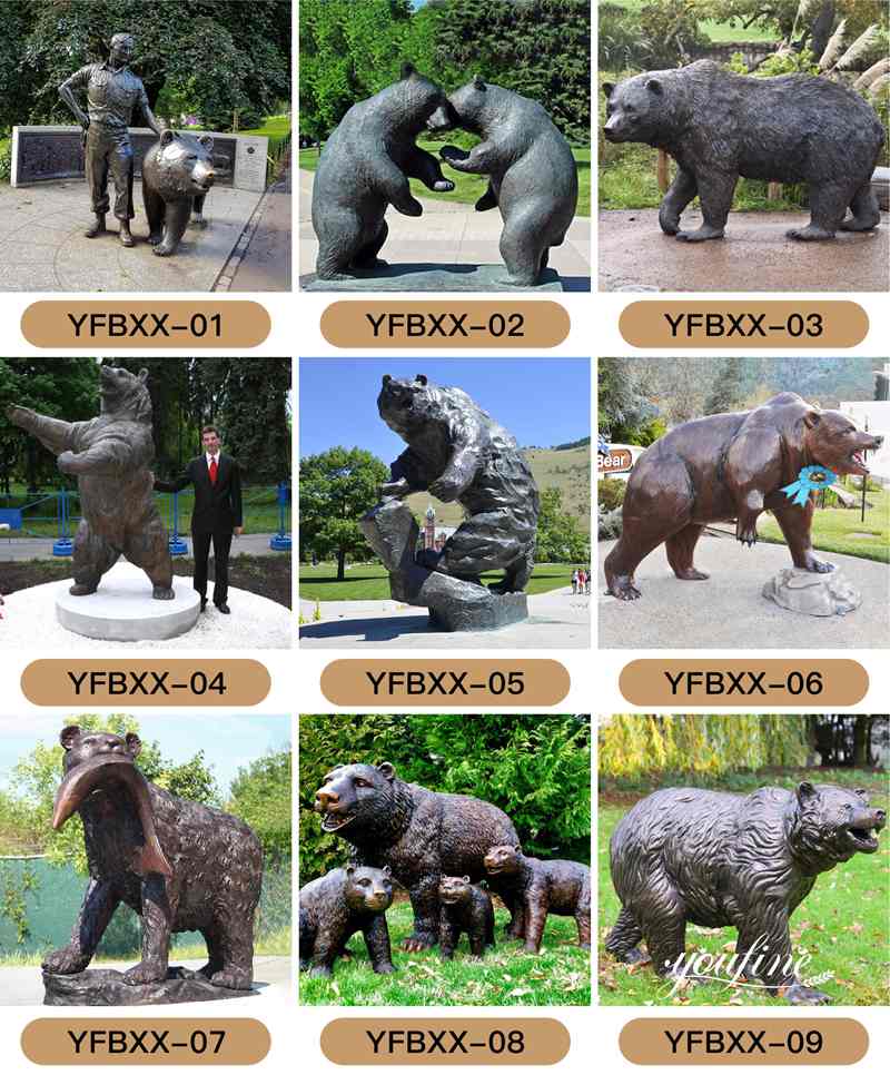 bronze bear sculpture