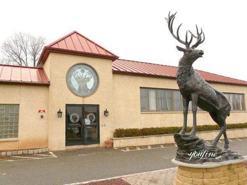 bronze deer statue