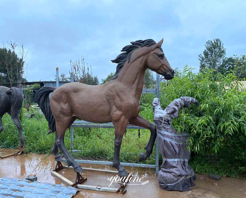 large bronze horse statues