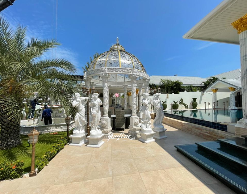 large figure marble gazebo