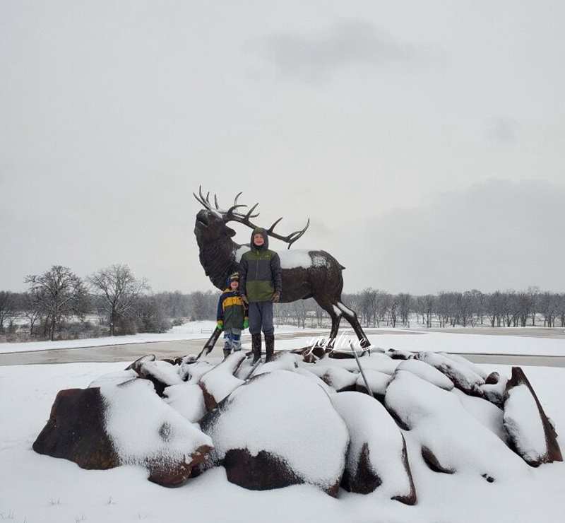 life size bronze deer statue,