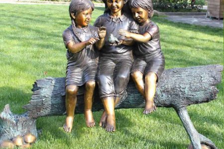 Custom Bronze Statue Children Permanent Souvenir Factory Supply BOKK-168