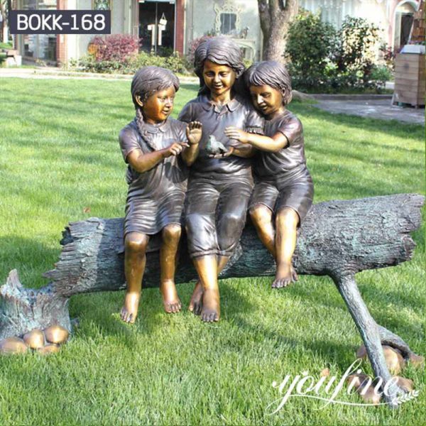 Custom Bronze Statue Children Permanent Souvenir Factory Supply BOKK-168