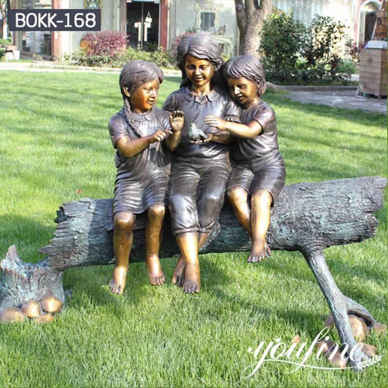 Custom Bronze Statue Children Permanent Souvenir Factory Supply BOKK-168