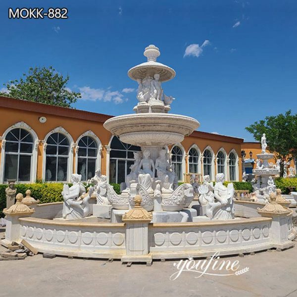 Hand Carved Marble Water Fountain Garden Decor for Sale MOKK-882