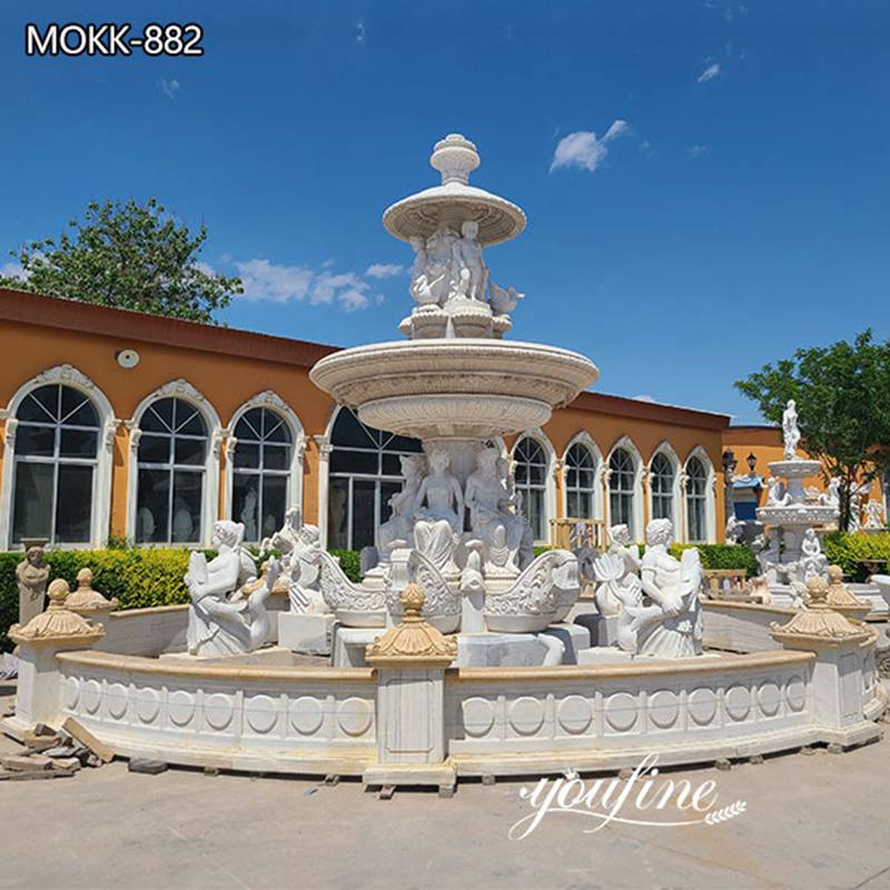 Hand Carved Marble Water Fountain Garden Decor for Sale MOKK-882