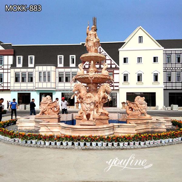 Hand Carved Outdoor Marble Fountain Classic Decor for Sale MOKK-883