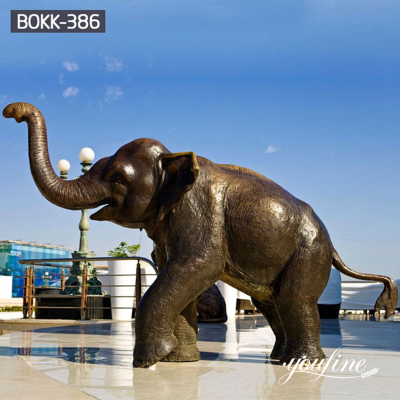 Life Size Bronze Elephant Sculpture First Class Outdoor Decor for Sale BOKK-386