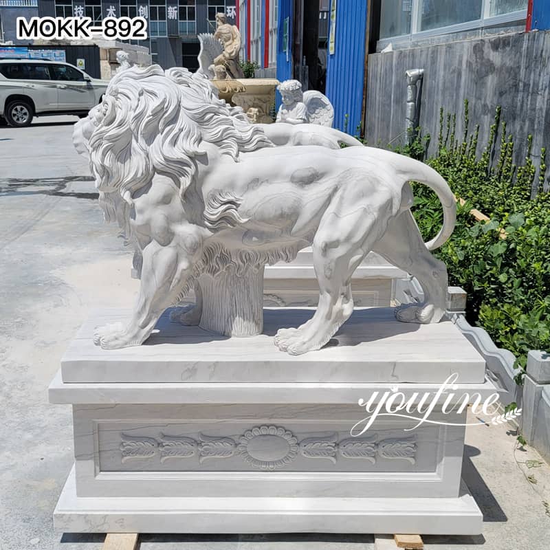 Marble Lion Statue (2)