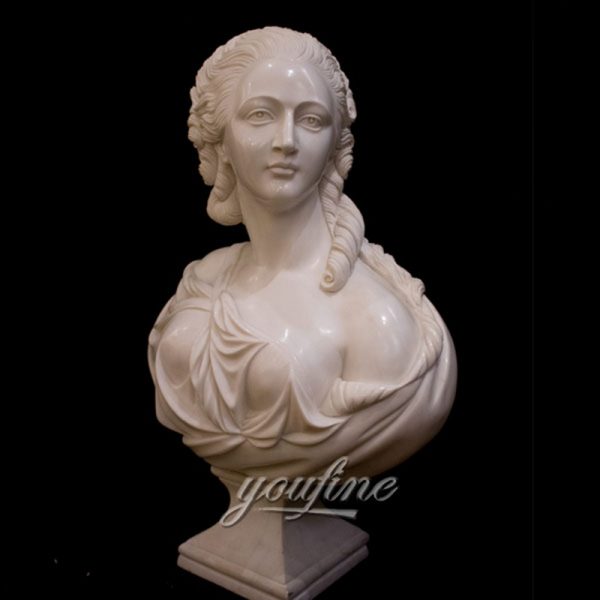 Remarkable Marble Sculpture Bust of a Noble Lady Factory Supply MOKK-235