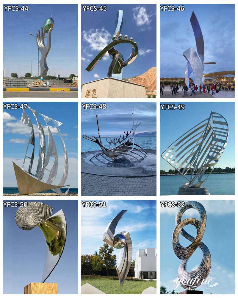 abstract metal outdoor sculpture