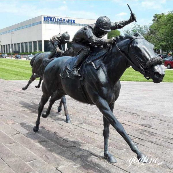 bronze horse racing sculpture (1)