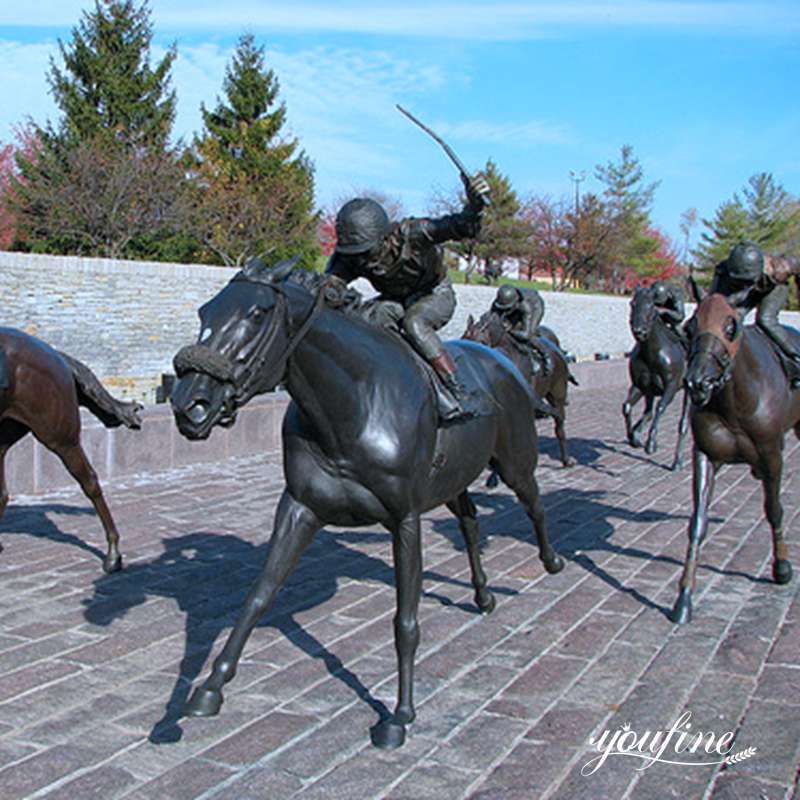 bronze horse racing sculpture (3)