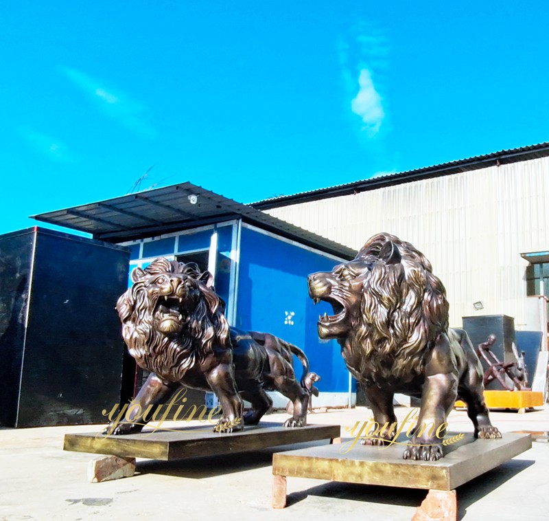 large bronze lion