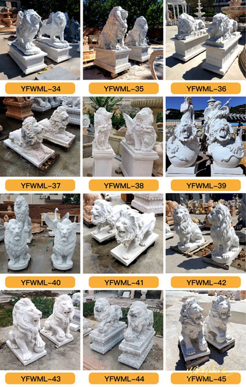 marble lion statue -youfine