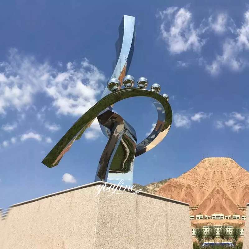 stainless steel abstract sculpture
