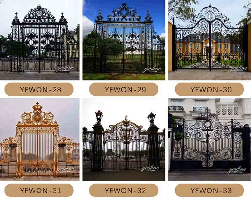 wrought iron driveway gates