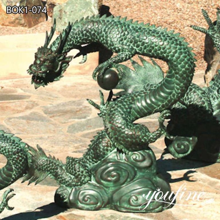 Bronze Chinese Dragon Water Fountain Outdoor Decor Manufacturer BOK1