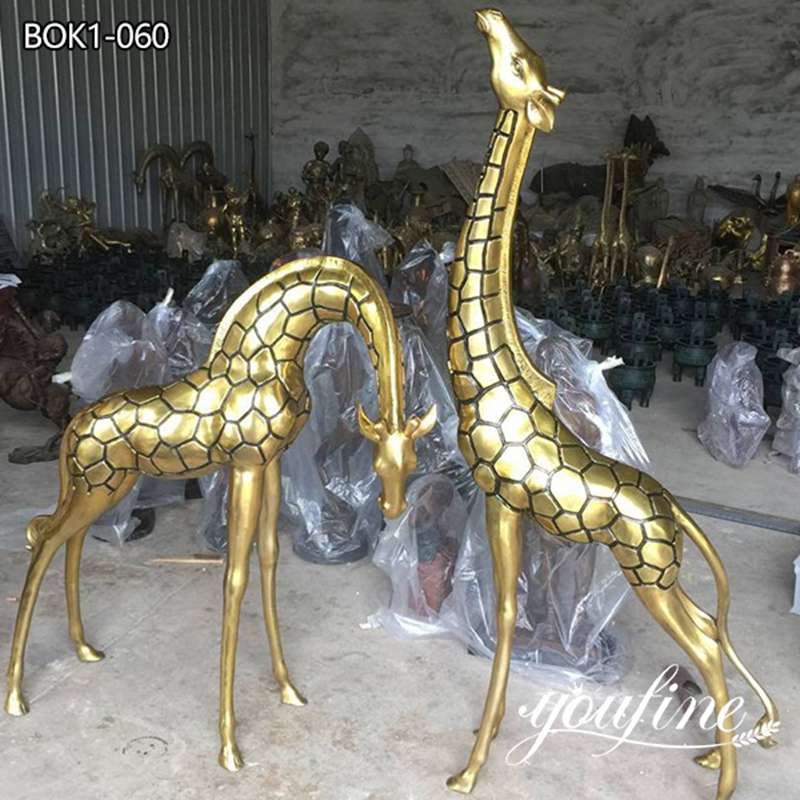 Bronze Life Size Giraffe Statue First Class Quality Garden Decor for Sale BOK1-060 (2)
