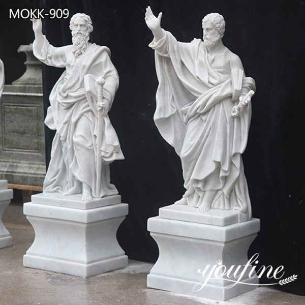 Hand Carved White Marble Statue Classic Deign Art Decor for Sale MOKK-909 (1)