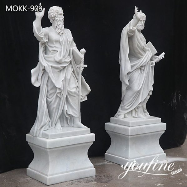 Hand Carved White Marble Statue Classic Deign Art Decor for Sale MOKK-909 (2)