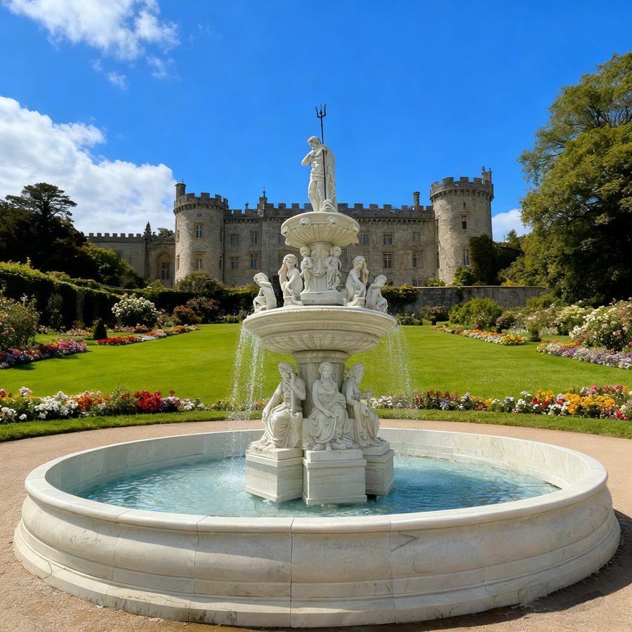 Large Marble Poseidon Fountain