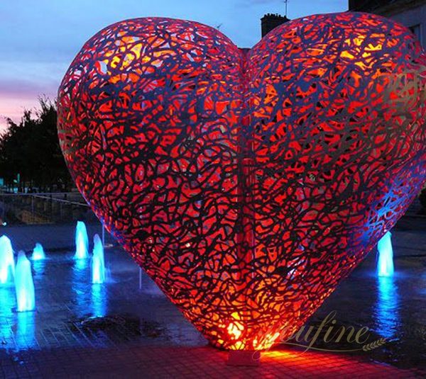 Large Metal Heart Sculpture Outdoor Art Decor Factory Supplier