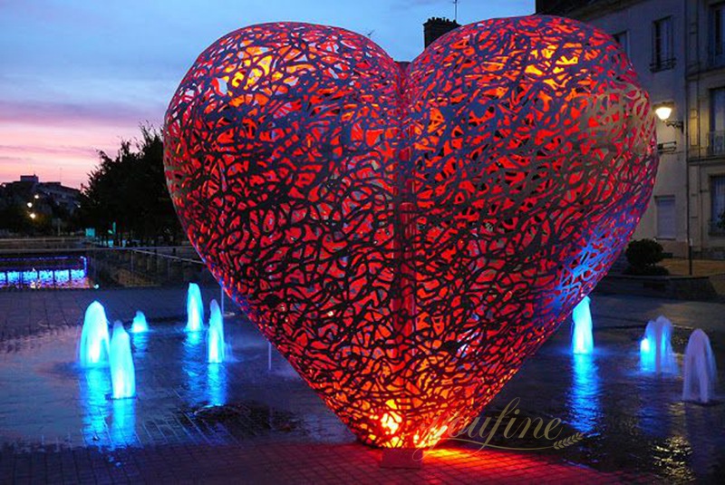 Large Metal Heart Sculpture Outdoor Art Decor Factory Supplier