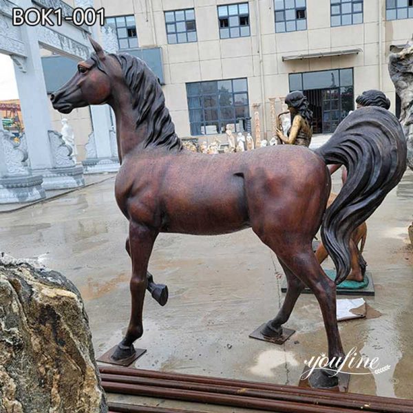 Life Size Bronze Horse Statue Garden Lawn Ornaments for Sale BOK1-001 (2)