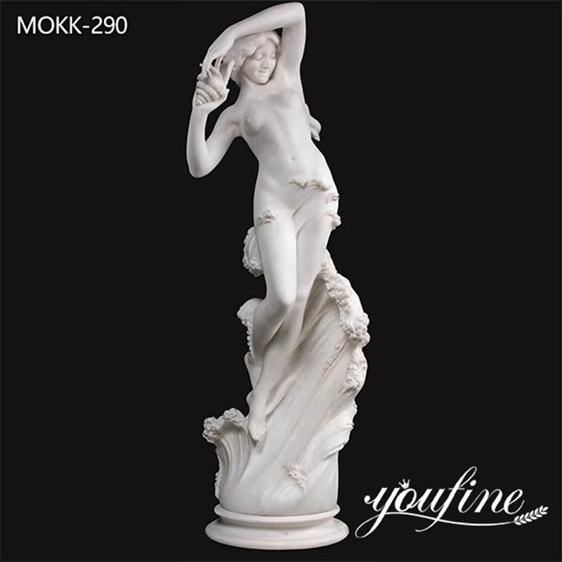 Marble Female Statue Ferdinando Vichi Sea Nymph Garden Decor for Sale MOKK-290 (1)