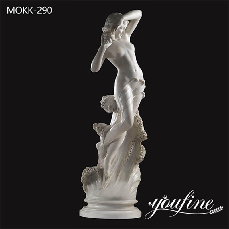 Marble Female Statue Ferdinando Vichi Sea Nymph Garden Decor for Sale MOKK-290 (2)