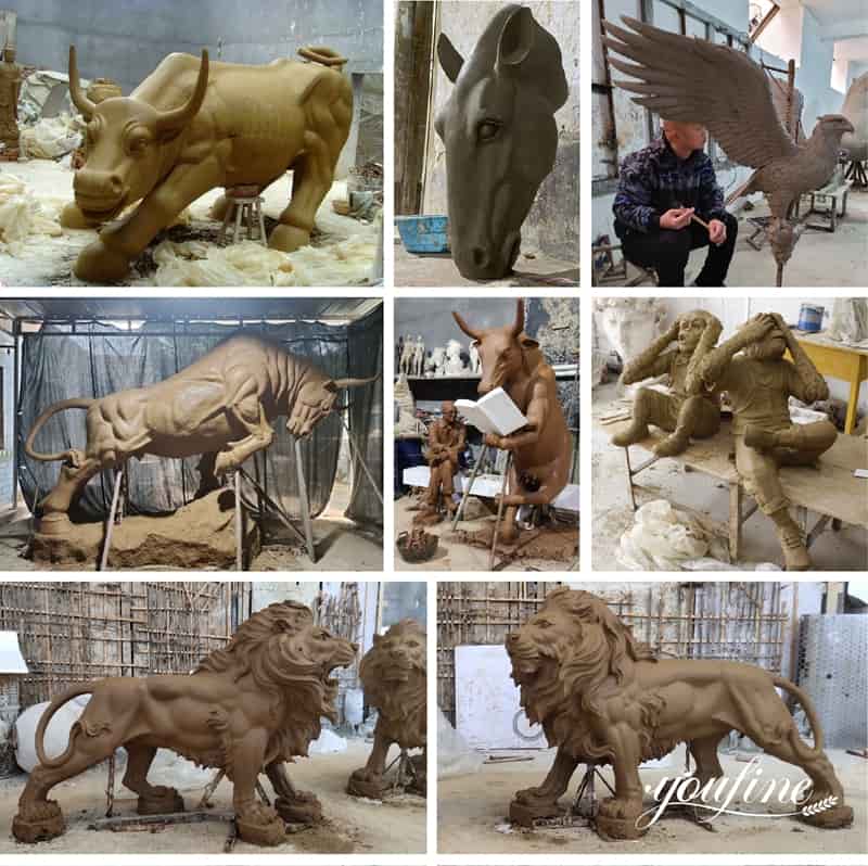 Metal Elephant Sculptures