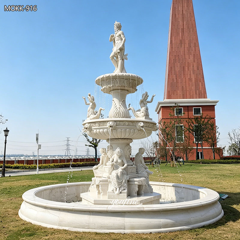 Marble Poseidon Statue Fountain MOKK-916