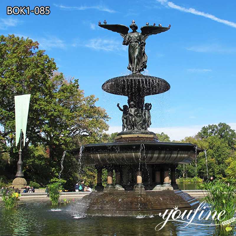 Bronze Bethesda Angel Statue Fountain BOK1-085