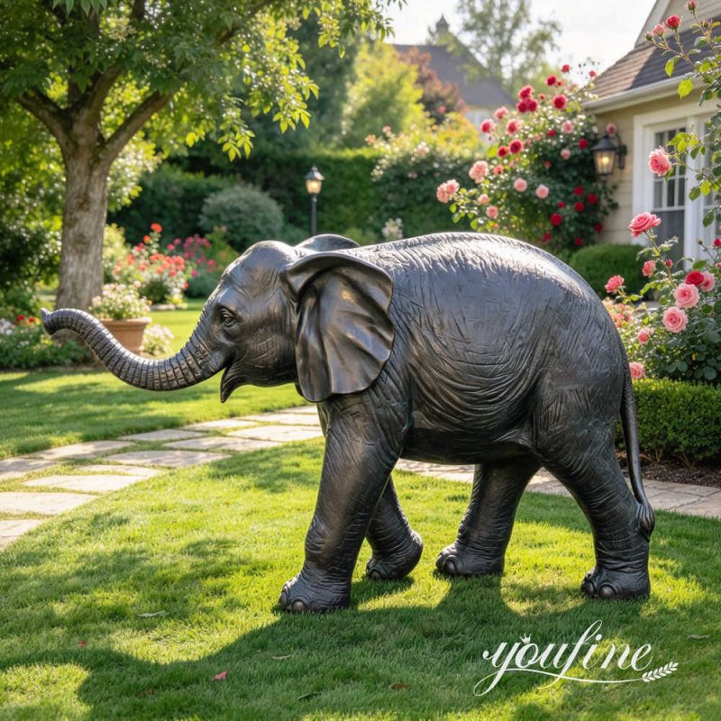 Bronze Baby Elephant Statue BOK1-059
