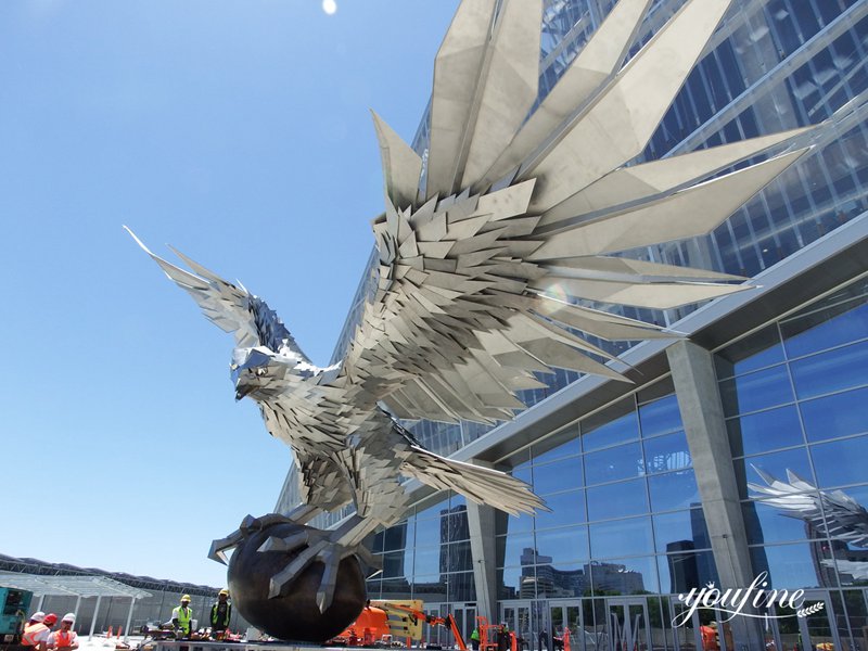 bald eagle metal sculpture