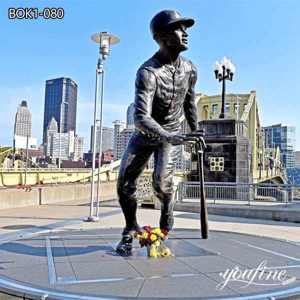 Description of Baseball Player Garden Statue