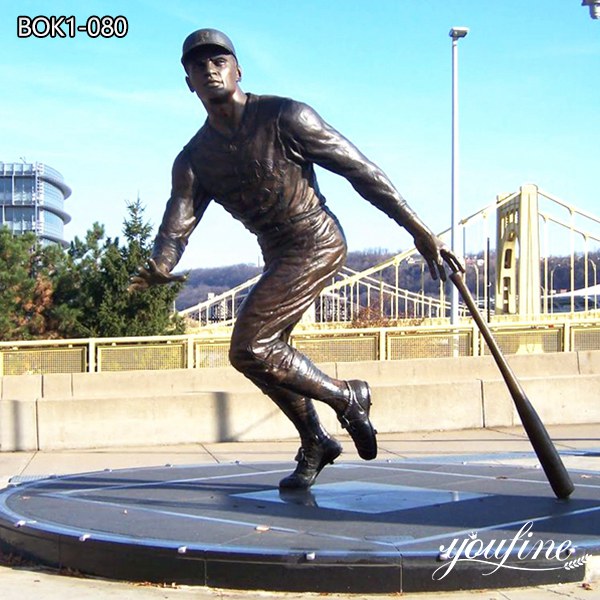 Description of Baseball Player Garden Statue